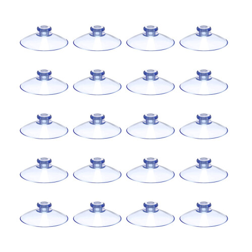 LEBQ Small Clear Plastic Suction Cups without Hooks 20mm20 Packs