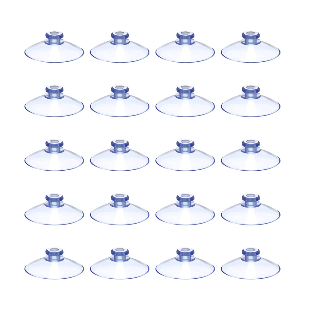 LEBQ Small Clear Plastic Suction Cups without Hooks 20mm20 Packs
