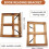 Foldable recipe book stand, wooden frame reading book shelf, tablet PC support stand 4