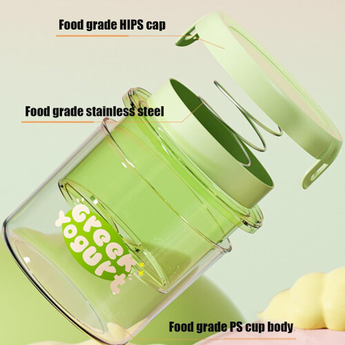 Yoghurt strainer with lid, stainless steel, spring supported design, homemade tool 1