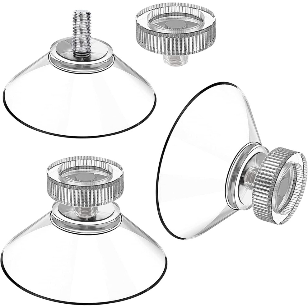 Suction Cup with Thread Diameter 30 mm Suction Cups Thread Transparent Suction Cups with Knurled Nut (Pack of 25)