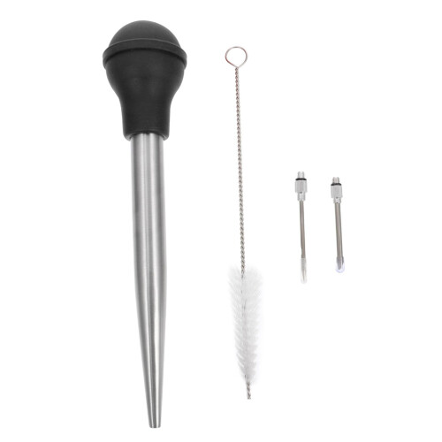 Turkey Spice Pin Injection Tools Marinade Injector Needle with Cleaning Brush