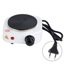 Mini Stove, 500 W Electric Mini Stove Heating Plate, Multifunctional Home Heater, Stove, Hot Plate for Coffee, Milk (EU Plug)