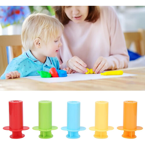 Clay Squeezer DIY Coloured Extruder Plastic Pottery Tools for  Playing Argil Pack of 5 2