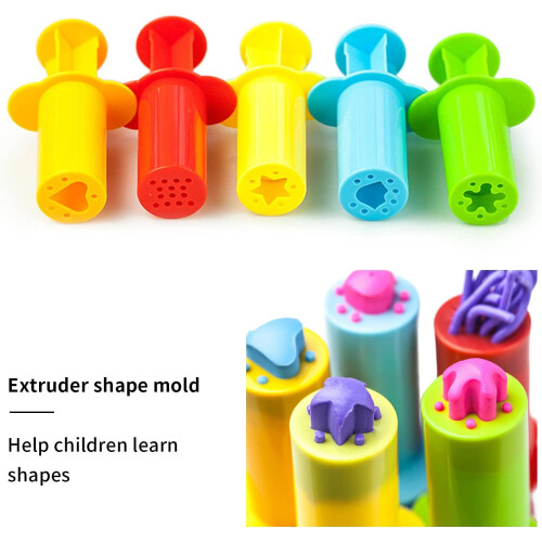 Clay Squeezer DIY Coloured Extruder Plastic Pottery Tools for  Playing Argil Pack of 5 1