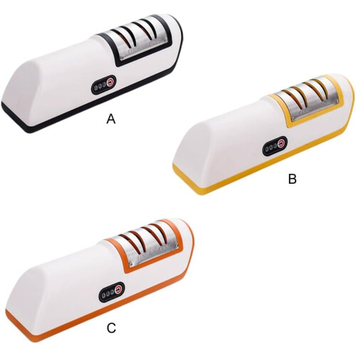 ABS Fast Electric for Easy UK for Quick Knife Sharpener Electric Sharpener Sharpening Hatori Rolling Sharpener, Yellow 2