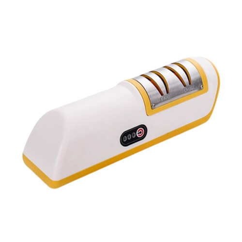 ABS Fast Electric for Easy UK for Quick Knife Sharpener Electric Sharpener Sharpening Hatori Rolling Sharpener, Yellow
