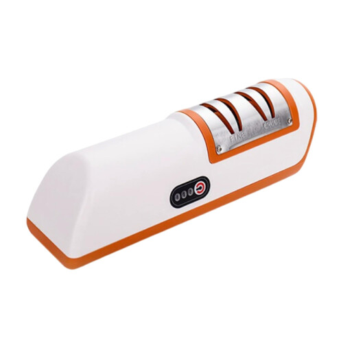 ABS Electric Knife for Electric Hatori Quick Sharpening Sharpener Knife Two Stage Sharpening Knife Sharpener, Orange