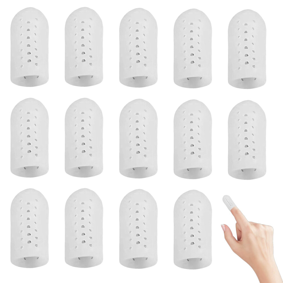 Pack of 14 Silicone Finger Protectors, Fingertip Protection, Gel Finger Cots