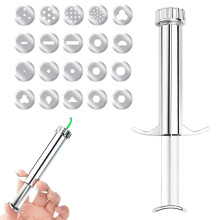 Ceramic Clay Extruder Fondant Decorating Tool Removable,, Clay Extruder Made of Stainless Steel and Ceramic, 20 Tips
