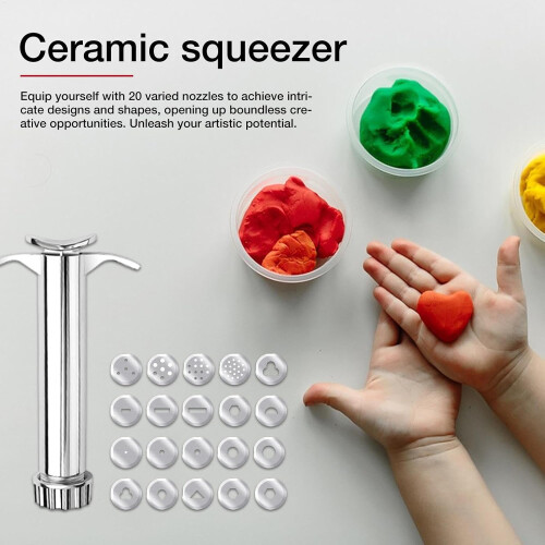 Clay Tool Extruder  Sculpture Extrusion Tool with Tips, Ceramic Clay Extruder, Ceramic Extrusion Presses  Ceramic Clay Extruder 1