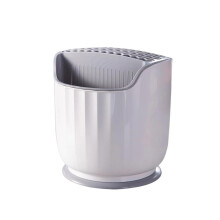 Utensil holder Rotating utensil holder, multifunctional kitchen organizer, cooking utensils, storage container cutlery holder (White)