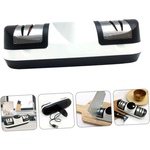 Sharper Kitchen Sharpener Tool Electric Sharpener Quick Sharpening Rechargeable Ergonomic Handle for Left or Right Handed Users 1