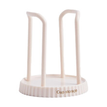 Disposable cup dispenser Home Coffee cup holder Cup storage shelf Bathroom Storage basket (White, One Size)
