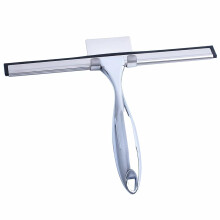 Stainless Steel Shower Squeegee for Glass Shower, Windows Mirrors No Streaks (31cm, Silver)