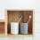 Toothbrush Cup Set of 2, Plastic Toothbrush Cup Set, Mouth Cup Drinking Cup (White, Grey) 5