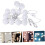 Magnified Triple Modern Lamp Mirror with Light Table LED White ABS 4