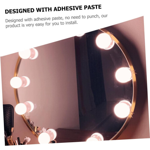 Magnified Triple Modern Lamp Mirror with Light Table LED White ABS 1
