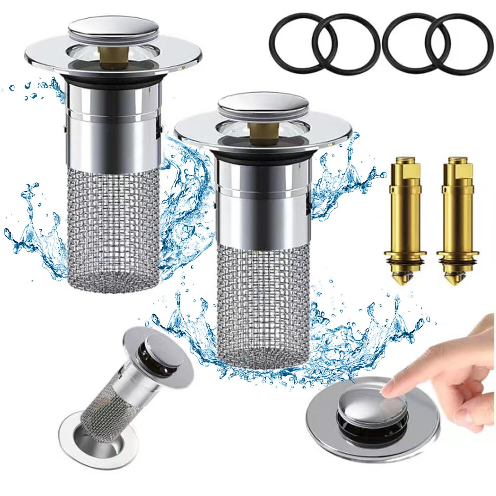 Sink Plug For 3440 Mm Drain With Hair Strainer, Silver Grey 6276012925745
