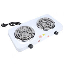 Double Burner Hob, Electric Construction Energy Saving Worktop Buffet Stove Heating Plate Outdoor Cooker for Kitchen Camping 220 V
