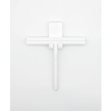 Klara Silicone Shower Squeegee Streak Design Squeegee for Shower Cubicles Smooth Surfaces with Holder (White)