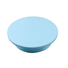 Potter's Wheel Cake Turntable, Baking Turntable, Rotating Cake Decoration Table, Plastic Decorating Tools, Cake Decoration Turntable (Blue) 28cm Blue