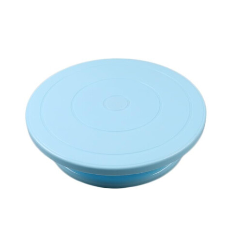 Potter's Wheel Cake Turntable, Baking Turntable, Rotating Cake Decoration Table, Plastic Decorating Tools, Cake Decoration Turntable (Blue) 28cm Blue