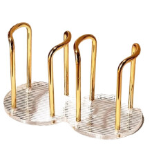 PappbecherHolder 2 pieces paper cup dispenser holder paper cup storage holder tea cup dispenser stick cup display stand organizer supplies(Gold2)