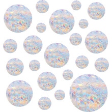 Pack of 26 Prism Window Stickers, Suncatcher Stickers, AntiCollision Window Stickers