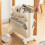 Rolling book cart with wheels, 3tier rolling bookshelf under desk  White 5