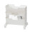 Rolling book cart with wheels, 3tier rolling bookshelf under desk  White 1