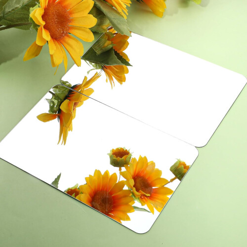 SelfAdhesive Small Rectangular Plastic Mirror Tiles for DIY Craftsmanship (16 x 10 cm) 2