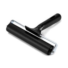 Rubber Rollers, Adhesive Roller, Pressure Roller for Lino Printing, Stamping, Printing, Wallpaper and Crafts, Black, 15 cm