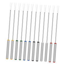 Fondue Forks Stainless Steel 24 cm for Chocolate Fondue Cheese Dessert Roasting Random Colour