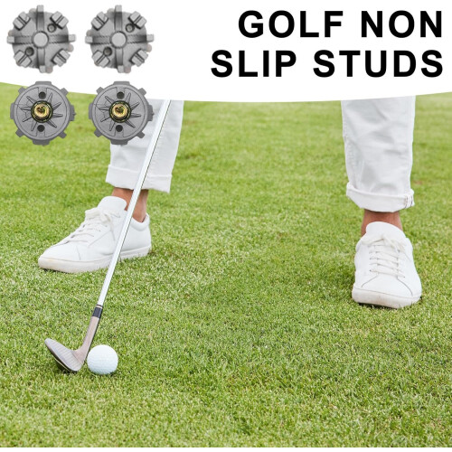 Black Golf Cleats, Replacement for Golf Shoe Cleats, Easy Twist 14Piece Set 1