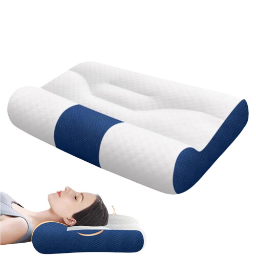 Cervical Neck Pillow, Ergonomic Contour Bed Pillow  Adjustable, Neck Support
