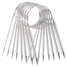 Stainless Steel Circular Knitting Needles 80 cm, 8Piece Set, Various Sizes