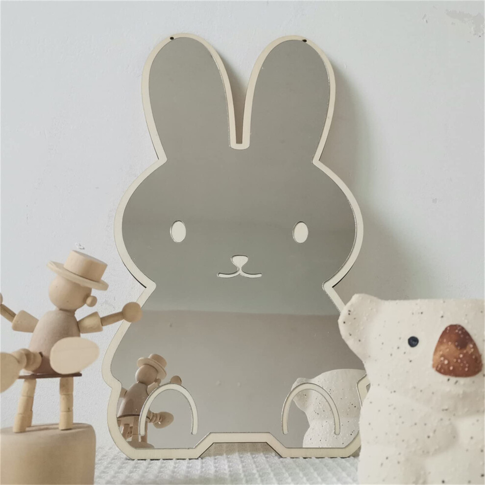 's Room Mirror Wall Mirror Acrylic Rabbit Mirror Sticker