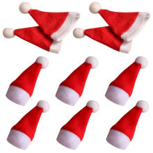 Santa Hat Knitting Christmas Lollipop Cover Candy Cap Bottle Toppers