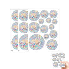 Window Stickers Pack of 3 Round AntiCollision, Rainbow Film, Bird Protection