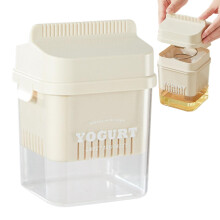 Dry Yogurt Strainer, Yogurt Filter, Pressure Filtration Cheese Filter with Lid