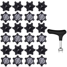 25part, Easy to Change, Universal AntiSlip Golf Shoes, with Golf Spike Screw Wrench, for Cleat Shoes Ref: 4778
