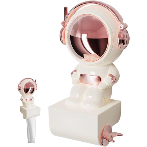Toothpaste dispenser, astronaut suction cup, spacesaving, sturdy face wash holder 2