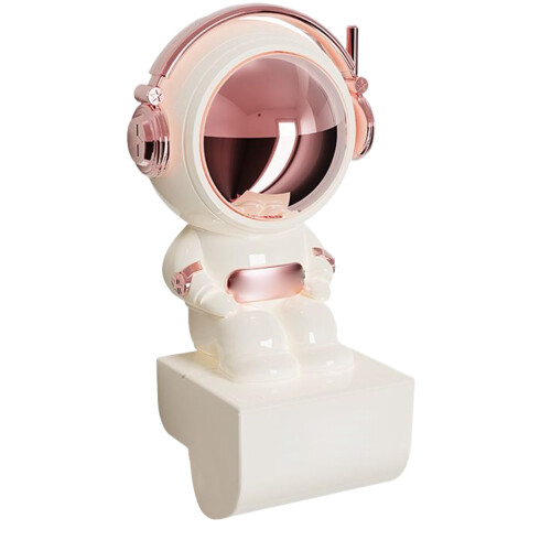 Toothpaste dispenser, astronaut suction cup, spacesaving, sturdy face wash holder