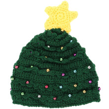 Funny Christmas Tree Christmas Hat Lace Star Knitted Hat Santa Claus Santa Claus Santa Claus Santa Hat Santa Hat Christmas Decoration for