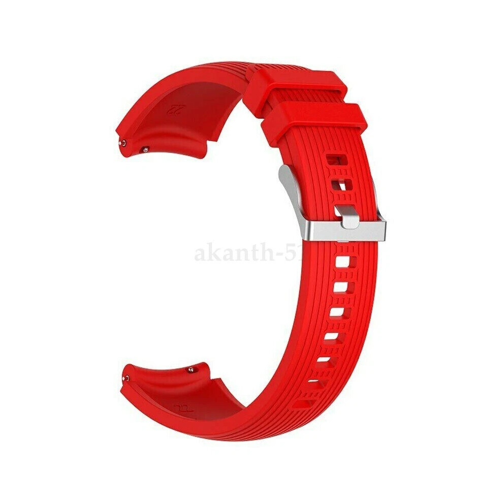 (Red) For Samsung Galaxy Watch 46Mm Silicone Fitness Replacement Wrist Band Strap Red 4069369063695