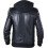 (Medium) Black Leather Motorcycle Jacket for Men - Genuine Leather Bomber Jacket with Removable Hood 6