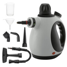 (Default) HOMCOM Handheld Steam Cleaner for Chemical Free Cleaning, Portable Multi-purpose Steamer with 9 Pieces Accessory