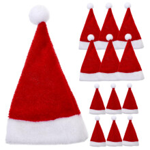 Pack of 12 Mini Christmas Hats for Bottles Lollipops Christmas Hats Decorative Christmas Decoration for Festivals and Parties