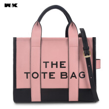 (Pink black) Women Handbags Tote Top Handle Shoulder Bags Crossbody Bag PU Leather Bag with Long Strap